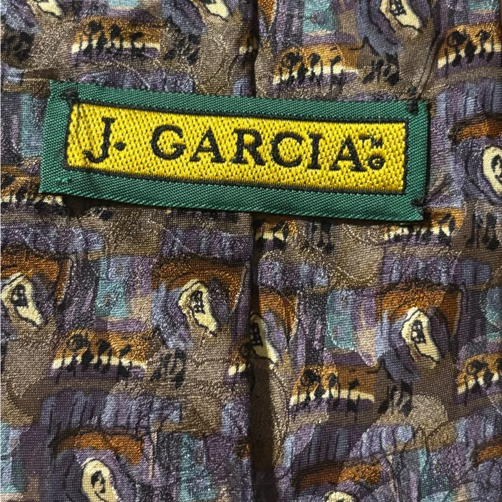 GRATEFUL DEAD Jerry Garcia Tie TRENDY 100% silk muted tone **2 for 20** epic